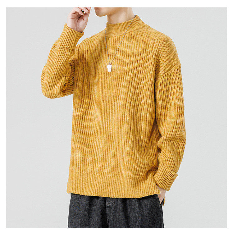 Cozy Half-High Neck Knit Sweater