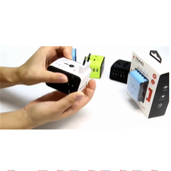 International Multi-Function Socket with 4 USB Ports