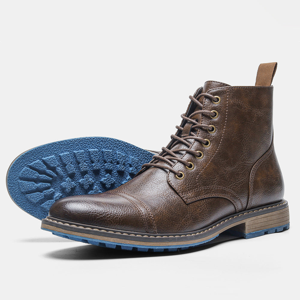 Leather Lace-up Boots