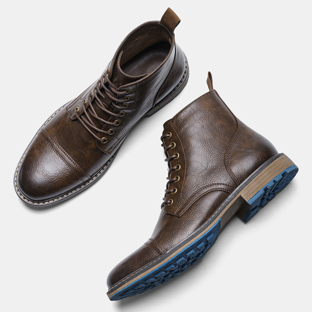 Leather Lace-up Boots