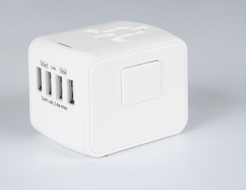 International Multi-Function Socket with 4 USB Ports