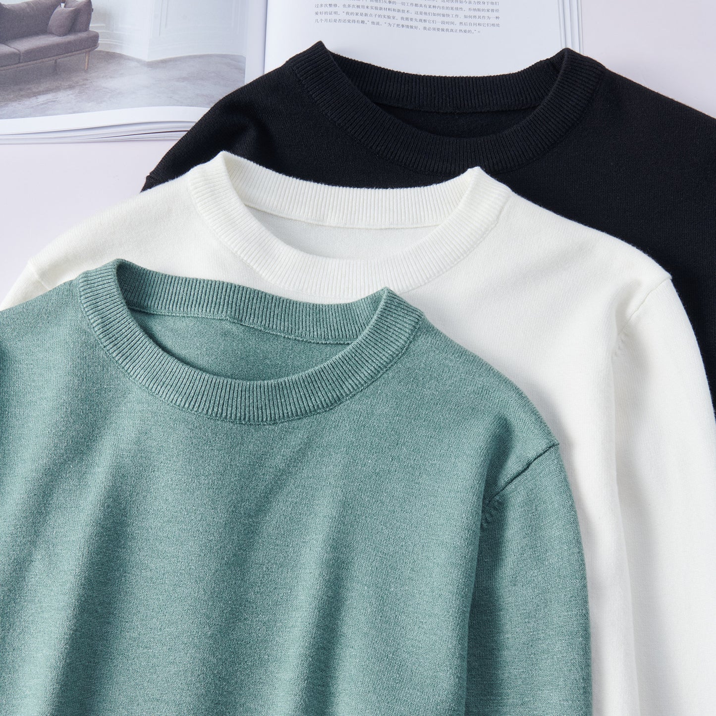 Essential Crewneck Knit Sweater