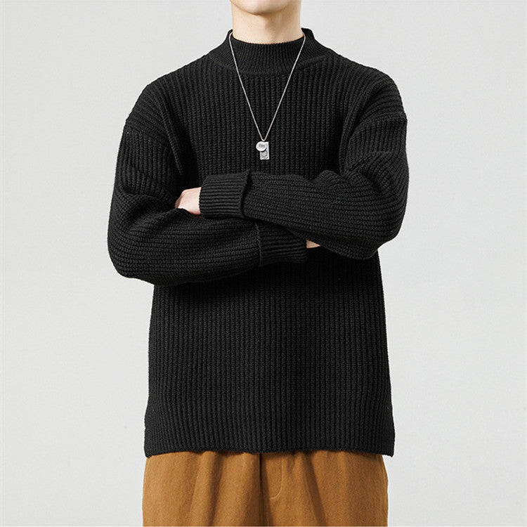 Cozy Half-High Neck Knit Sweater