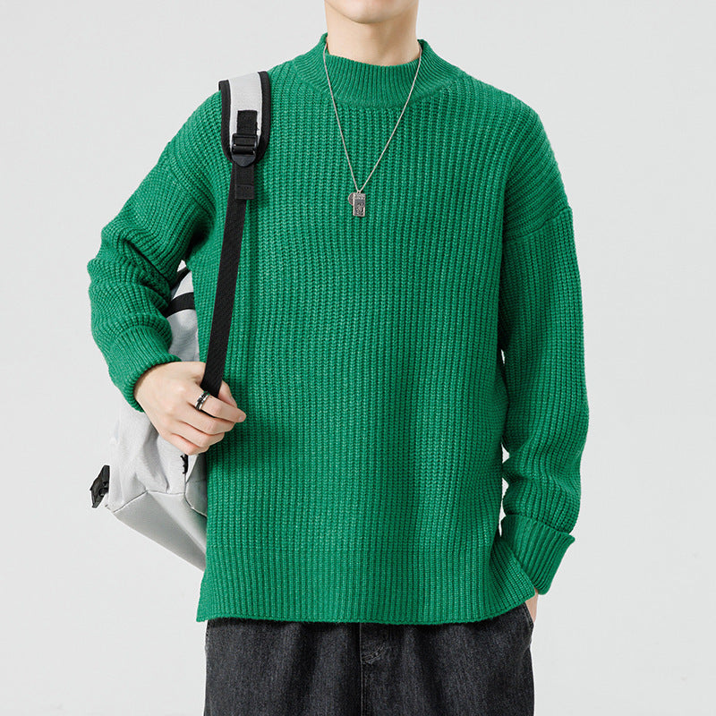 Cozy Half-High Neck Knit Sweater