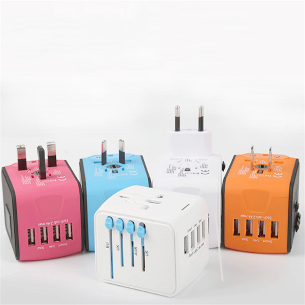 International Multi-Function Socket with 4 USB Ports