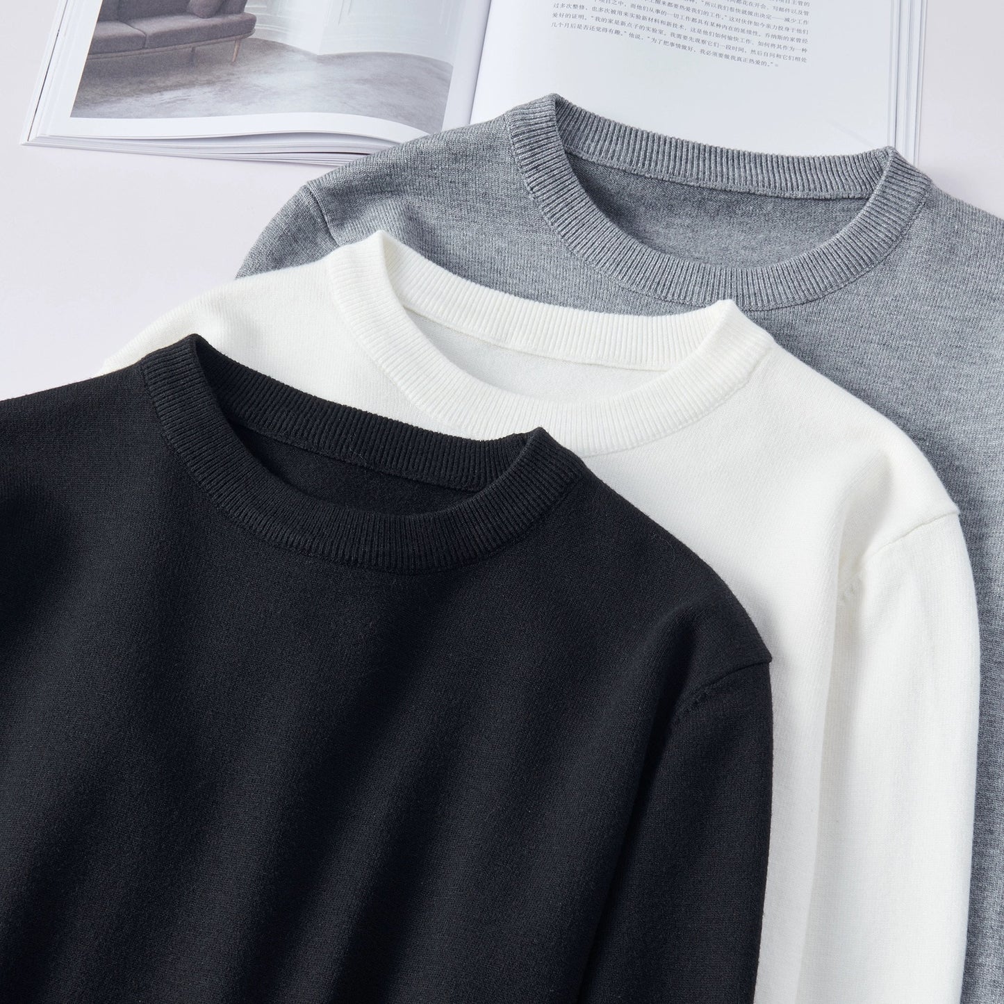 Essential Crewneck Knit Sweater