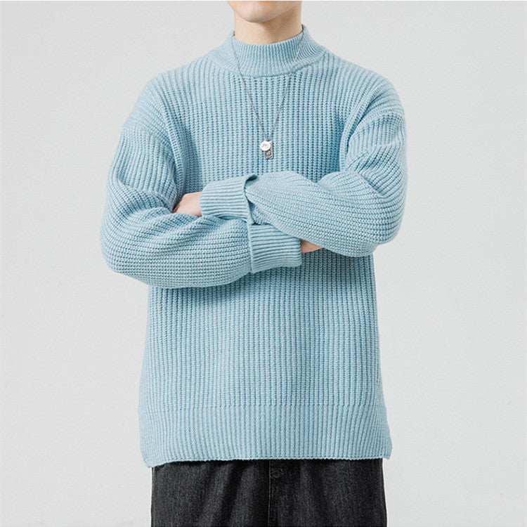 Cozy Half-High Neck Knit Sweater