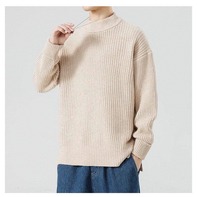 Cozy Half-High Neck Knit Sweater