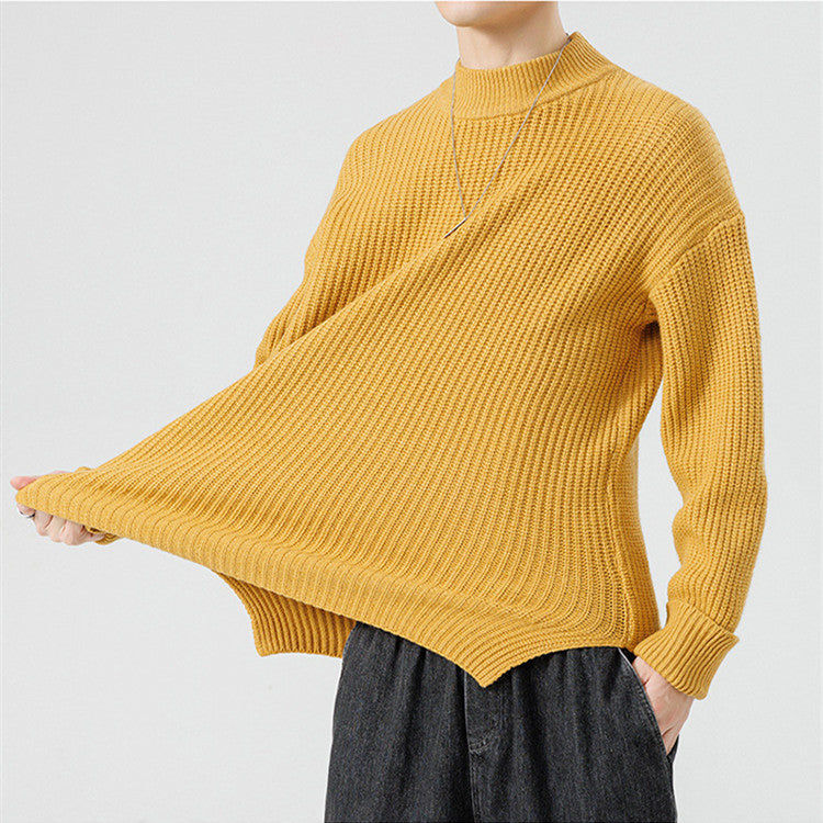 Cozy Half-High Neck Knit Sweater