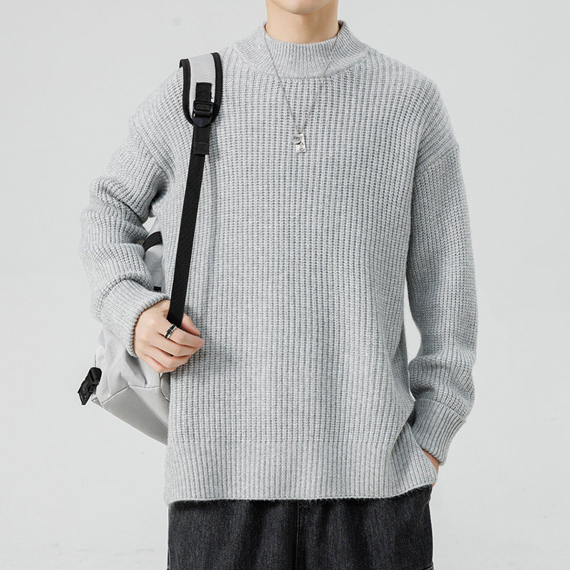 Cozy Half-High Neck Knit Sweater
