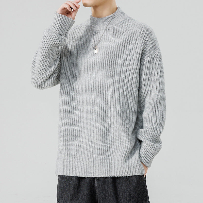 Cozy Half-High Neck Knit Sweater