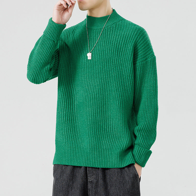 Cozy Half-High Neck Knit Sweater