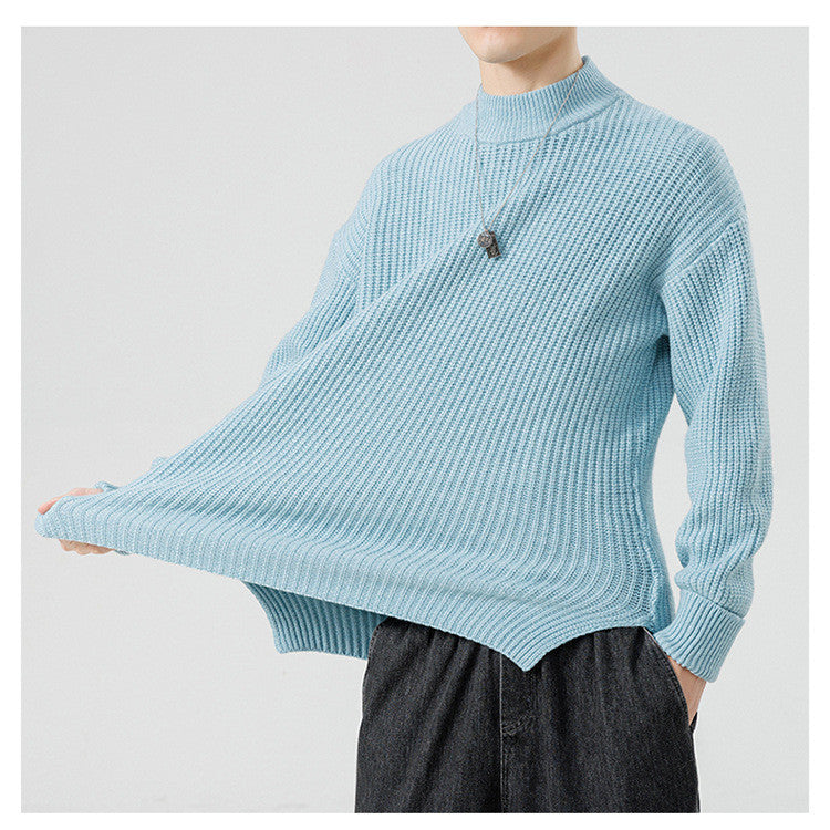 Cozy Half-High Neck Knit Sweater