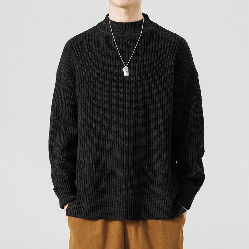Cozy Half-High Neck Knit Sweater